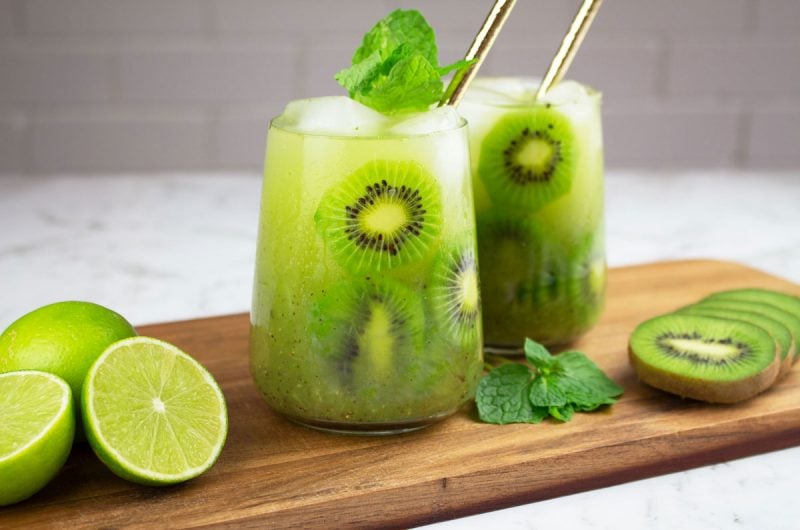 Kiwi Mocktail | Kiwi Mojito Non Alcoholic Drink - The Mindful Mocktail