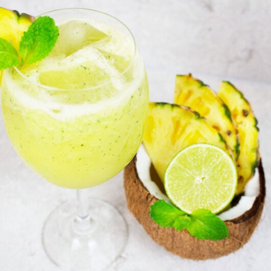 Pineapple Mocktail Recipe With Lime And Mint Non Alcoholic Cocktails