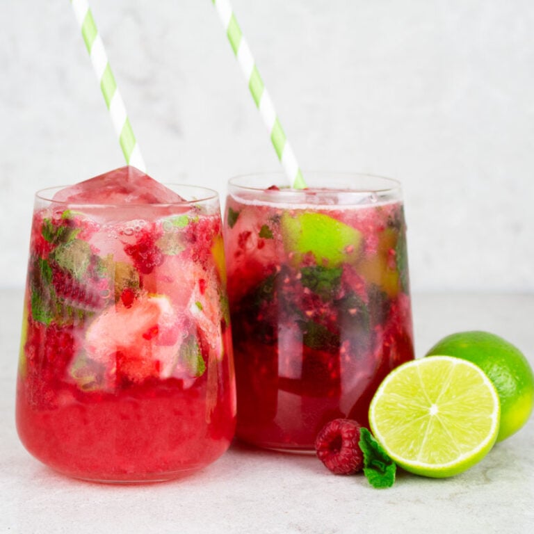 Raspberry Mocktail With Lime And Mint | Mocktail Recipes