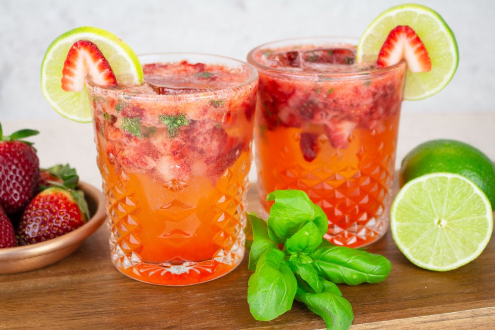 Strawberry Basil Mocktail | Strawberry Drink Recipe - The Mindful Mocktail