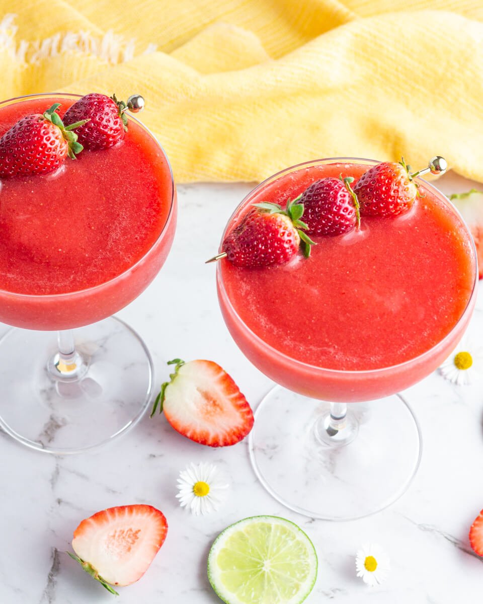 The Best Virgin Strawberry Daiquiri - The Mindful Mocktail