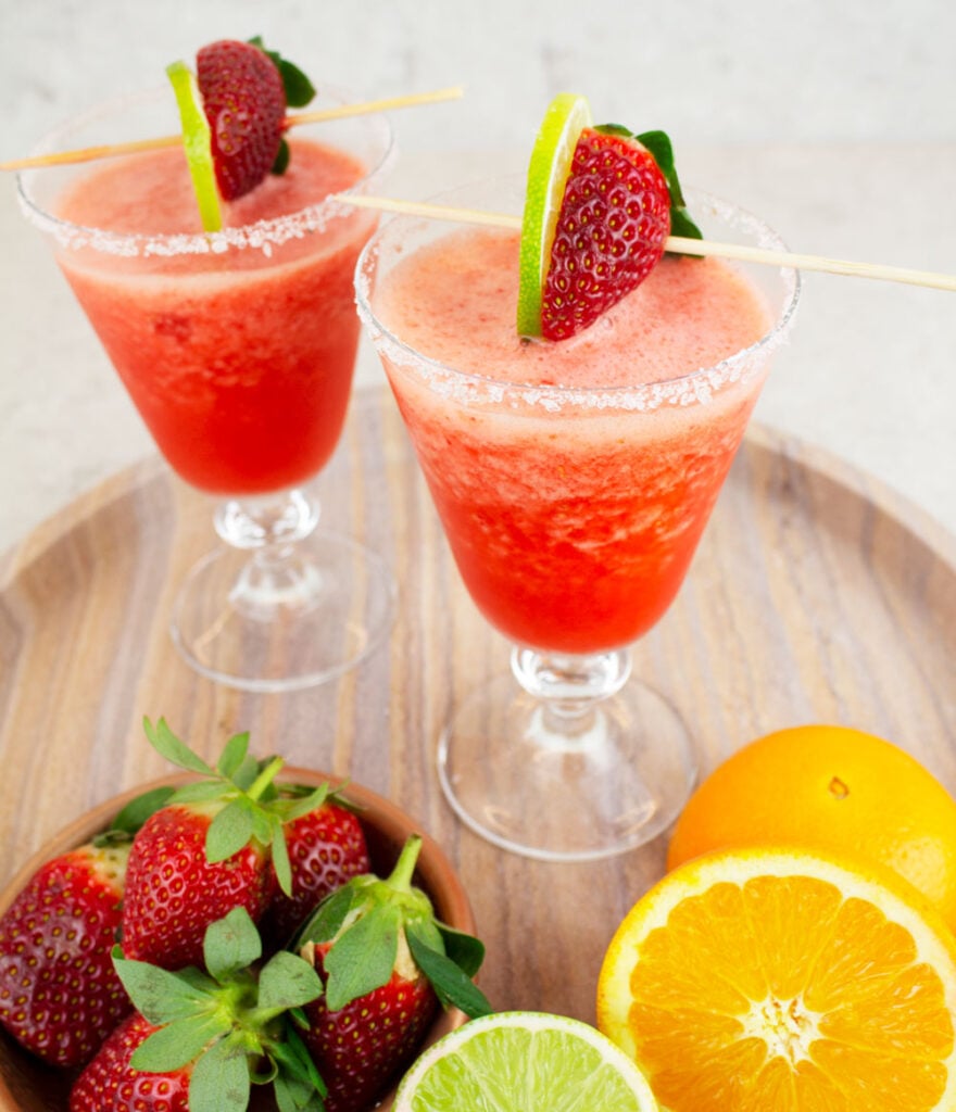 Virgin Strawberry Daiquiri Easy Virgin Strawberry Margarita Healthy