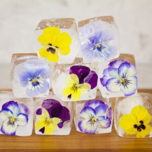 ice cube flowers for drinks