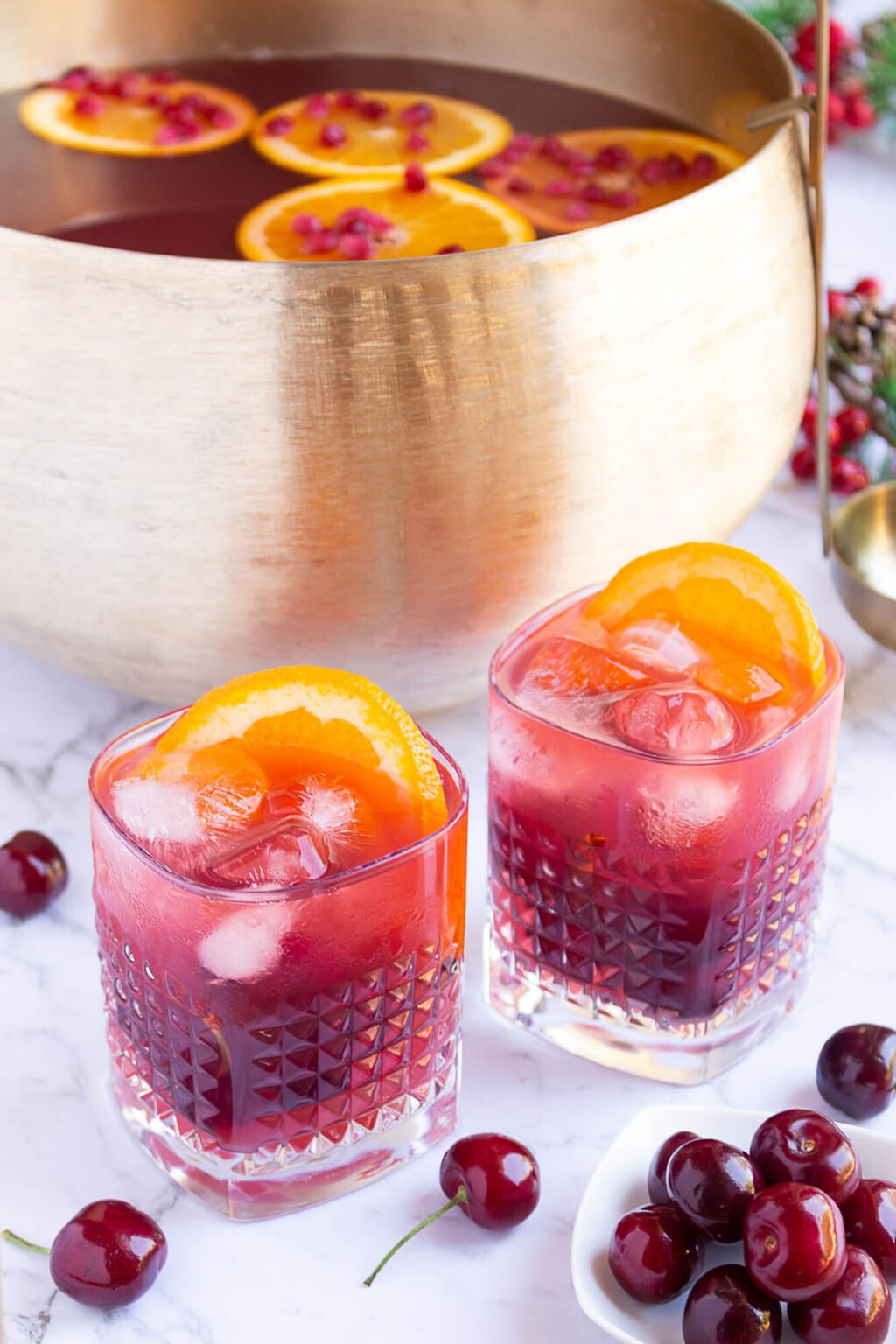 Non Alcoholic Christmas Punch For The Holidays - The Mindful Mocktail