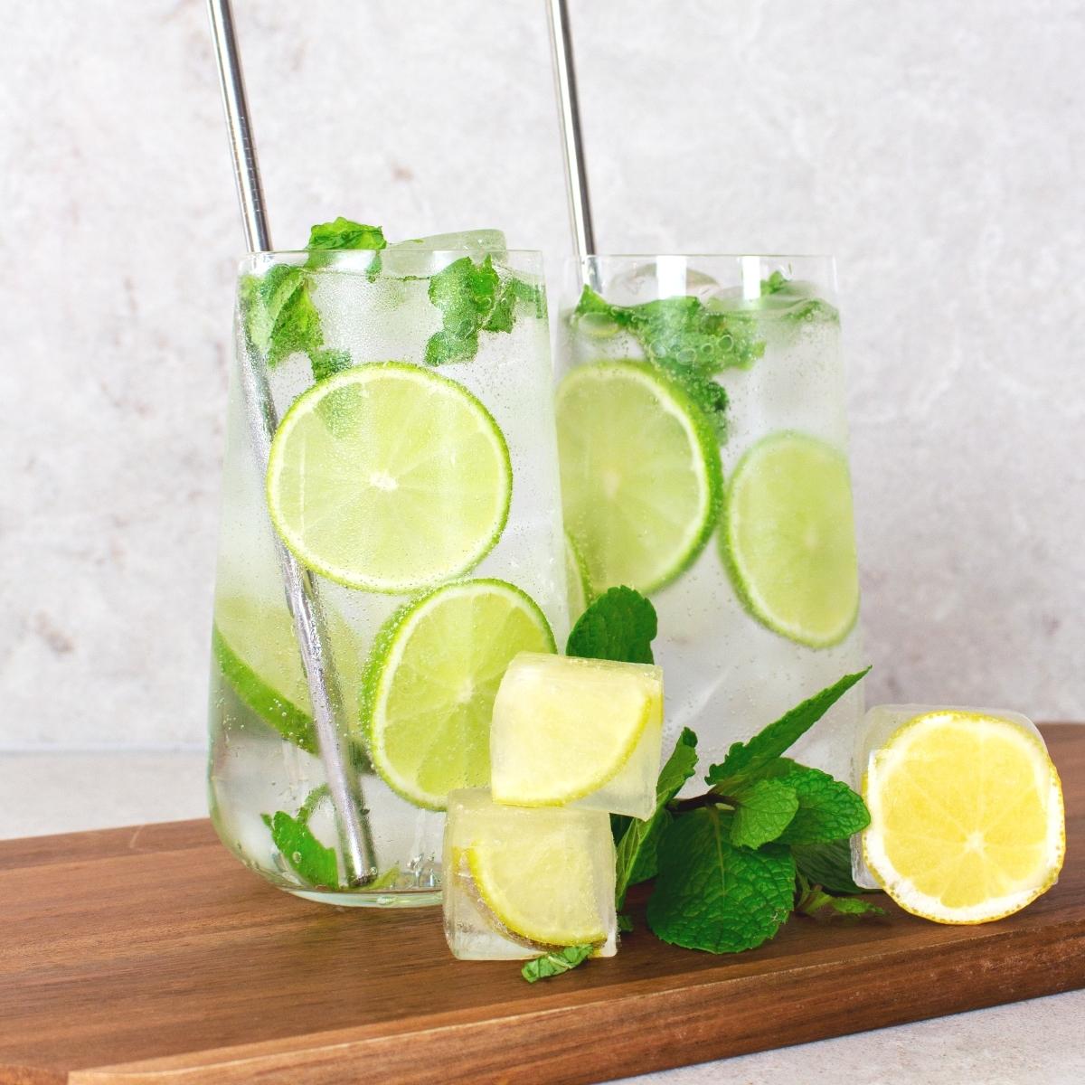 Virgin Mojito Mocktail With Mint and Lime - The Mindful Mocktail
