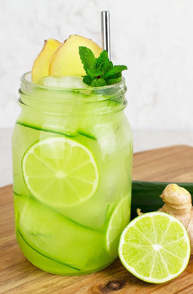 virgin mojito mocktails with ginger lime and mint