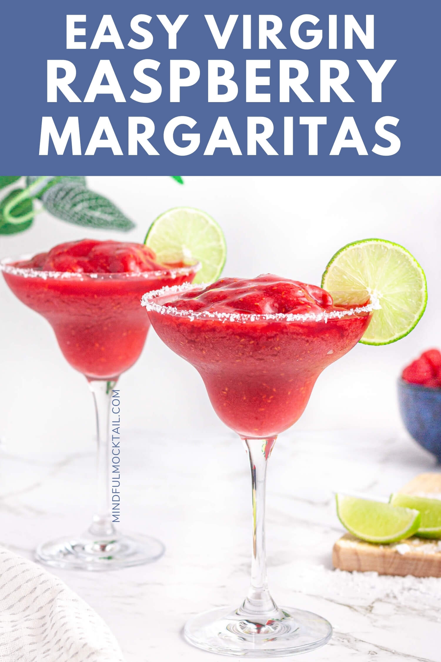 Frozen Virgin Raspberry Margaritas - The Mindful Mocktail