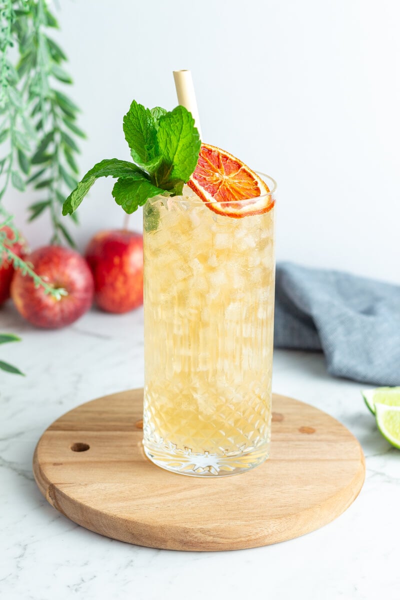 Apple and Ginger Beer Mocktail Recipe with Lime + Thyme - On Sutton Place