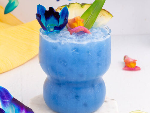 Blue Hawaii Mocktail (Non-Alcoholic!) - The Mindful Mocktail